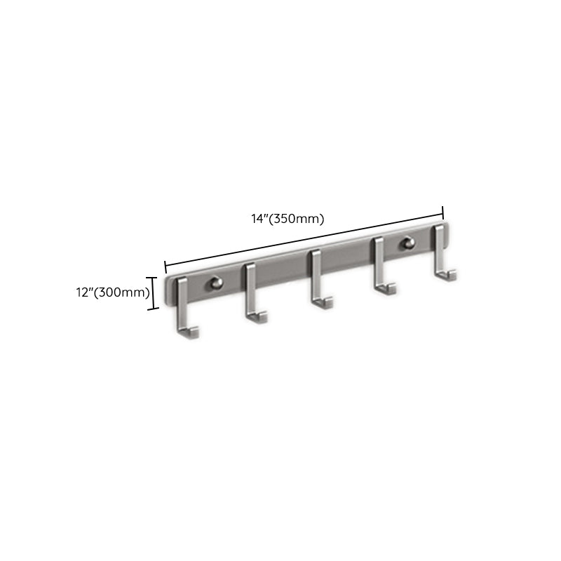 Modern Bathroom Accessory Kit Grey Towel Bar Bath Shelf Bathroom Hardware Clearhalo 'Bathroom Hardware Sets' 'Bathroom Hardware' 'Bathroom Remodel & Bathroom Fixtures' 'bathroom_hardware_sets' 'Home Improvement' 'home_improvement' 'home_improvement_bathroom_hardware_sets' 6717902