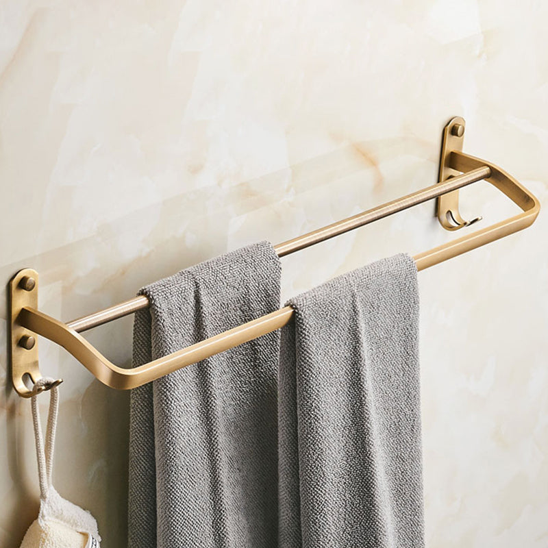 Vintage Bronze Bathroom Accessory Set Brushed Brass Towel Bar/Paper Holder/Bath Shelf Clearhalo 'Bathroom Hardware Sets' 'Bathroom Hardware' 'Bathroom Remodel & Bathroom Fixtures' 'bathroom_hardware_sets' 'Home Improvement' 'home_improvement' 'home_improvement_bathroom_hardware_sets' 6718126