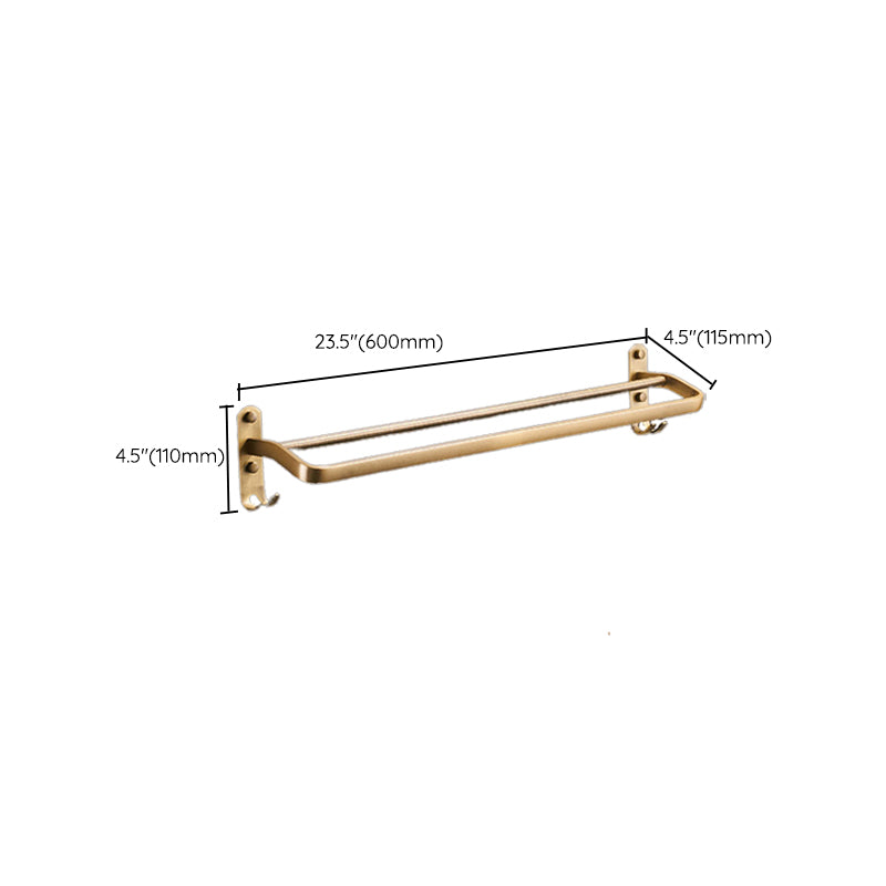 Vintage Bronze Bathroom Accessory Set Brushed Brass Towel Bar/Paper Holder/Bath Shelf Clearhalo 'Bathroom Hardware Sets' 'Bathroom Hardware' 'Bathroom Remodel & Bathroom Fixtures' 'bathroom_hardware_sets' 'Home Improvement' 'home_improvement' 'home_improvement_bathroom_hardware_sets' 6718140