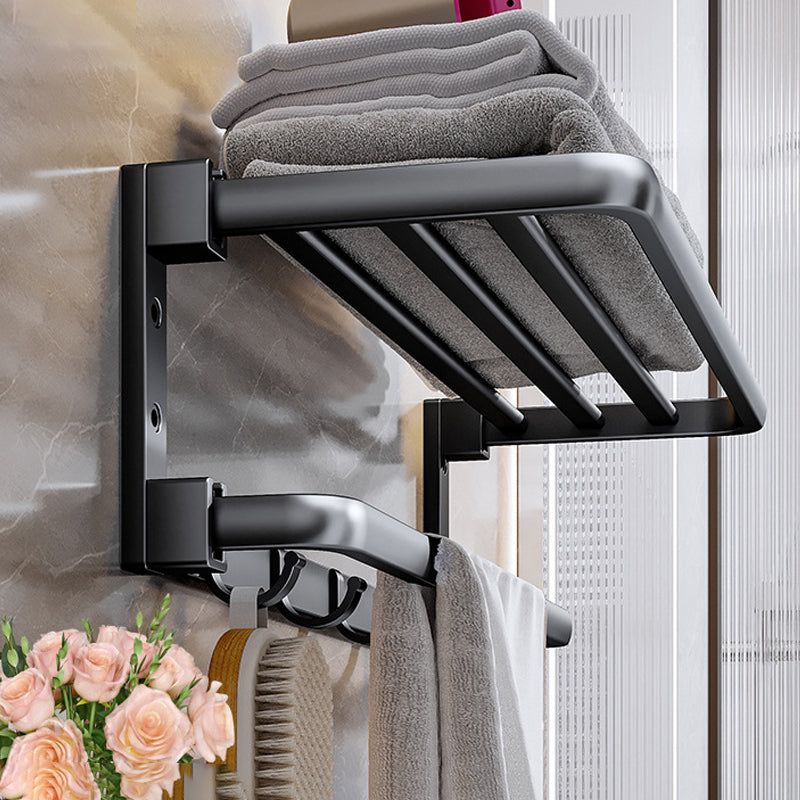 Modern Black Bathroom Accessory Kit Towel Bar Bathroom Hardware Flat Clearhalo 'Bathroom Hardware Sets' 'Bathroom Hardware' 'Bathroom Remodel & Bathroom Fixtures' 'bathroom_hardware_sets' 'Home Improvement' 'home_improvement' 'home_improvement_bathroom_hardware_sets' 6718367