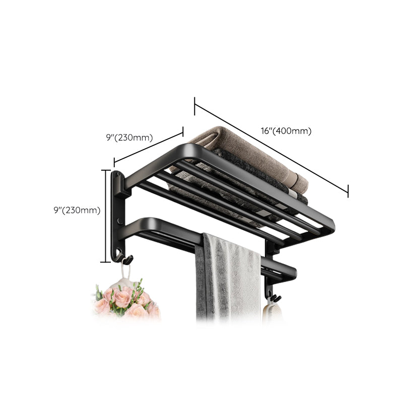 Modern Black Bathroom Accessory Kit Towel Bar Bathroom Hardware Clearhalo 'Bathroom Hardware Sets' 'Bathroom Hardware' 'Bathroom Remodel & Bathroom Fixtures' 'bathroom_hardware_sets' 'Home Improvement' 'home_improvement' 'home_improvement_bathroom_hardware_sets' 6718372