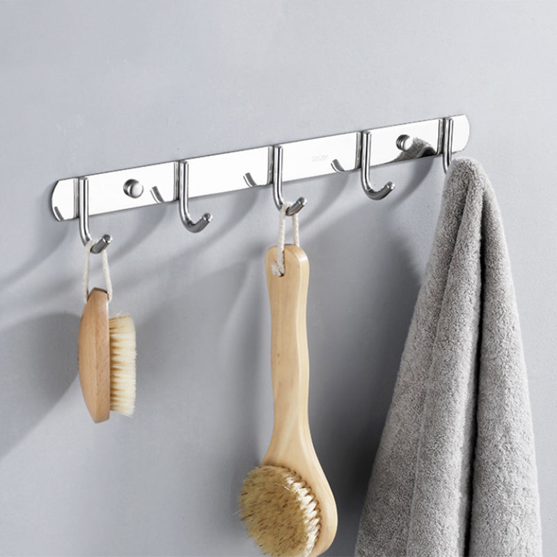 Modern Stainless Steel Bathroom Hardware Towel Bar Bathroom Set Clearhalo 'Bathroom Hardware Sets' 'Bathroom Hardware' 'Bathroom Remodel & Bathroom Fixtures' 'bathroom_hardware_sets' 'Home Improvement' 'home_improvement' 'home_improvement_bathroom_hardware_sets' 6718381