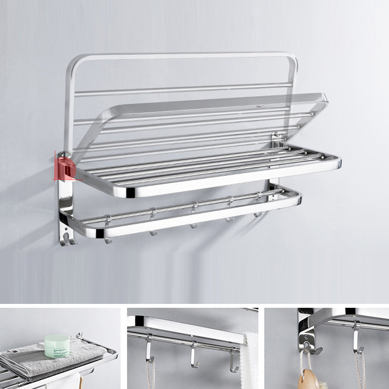 Modern Stainless Steel Bathroom Hardware Towel Bar Bathroom Set Clearhalo 'Bathroom Hardware Sets' 'Bathroom Hardware' 'Bathroom Remodel & Bathroom Fixtures' 'bathroom_hardware_sets' 'Home Improvement' 'home_improvement' 'home_improvement_bathroom_hardware_sets' 6718391