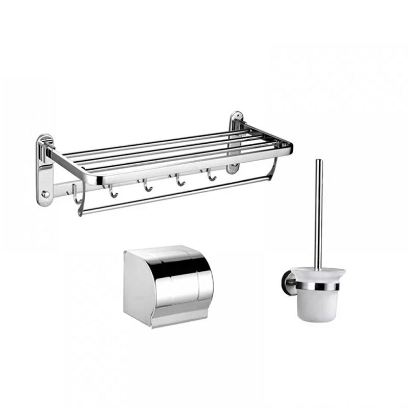 Modern Stainless Steel Bathroom Hardware Towel Bar Bathroom Set 3-Piece Set (Toilet Paper Holder) Clearhalo 'Bathroom Hardware Sets' 'Bathroom Hardware' 'Bathroom Remodel & Bathroom Fixtures' 'bathroom_hardware_sets' 'Home Improvement' 'home_improvement' 'home_improvement_bathroom_hardware_sets' 6718408