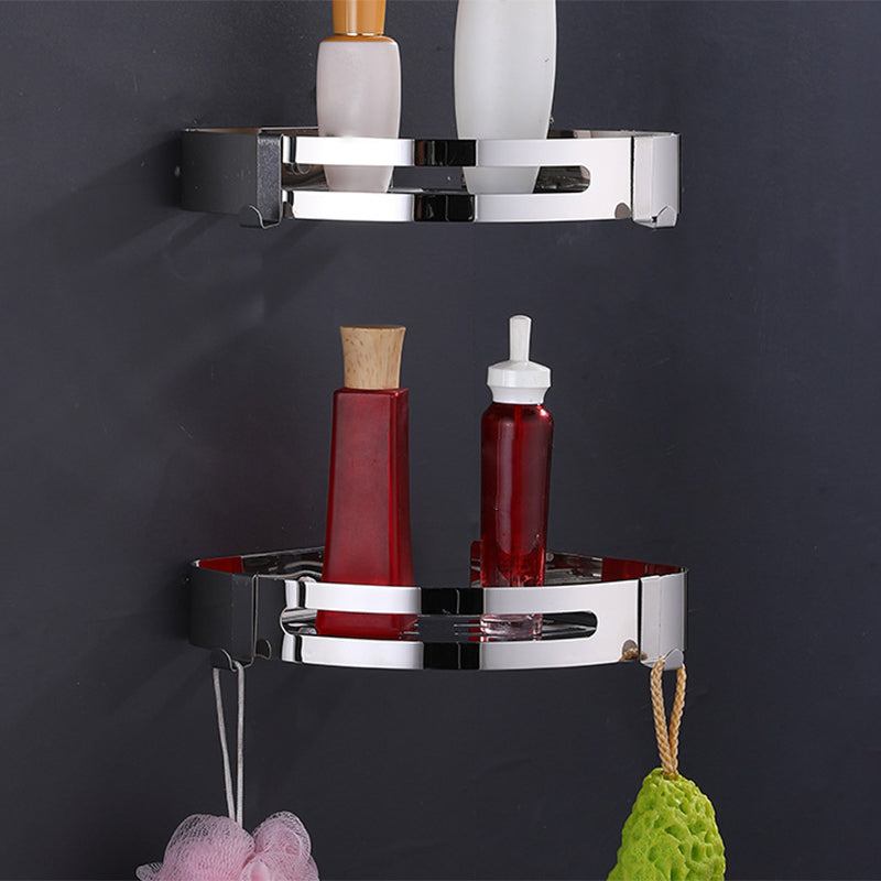 Modern Bathroom Set Stainless Steel Bath Shelf Bathroom Accessory Kit Clearhalo 'Bathroom Hardware Sets' 'Bathroom Hardware' 'Bathroom Remodel & Bathroom Fixtures' 'bathroom_hardware_sets' 'Home Improvement' 'home_improvement' 'home_improvement_bathroom_hardware_sets' 6718455