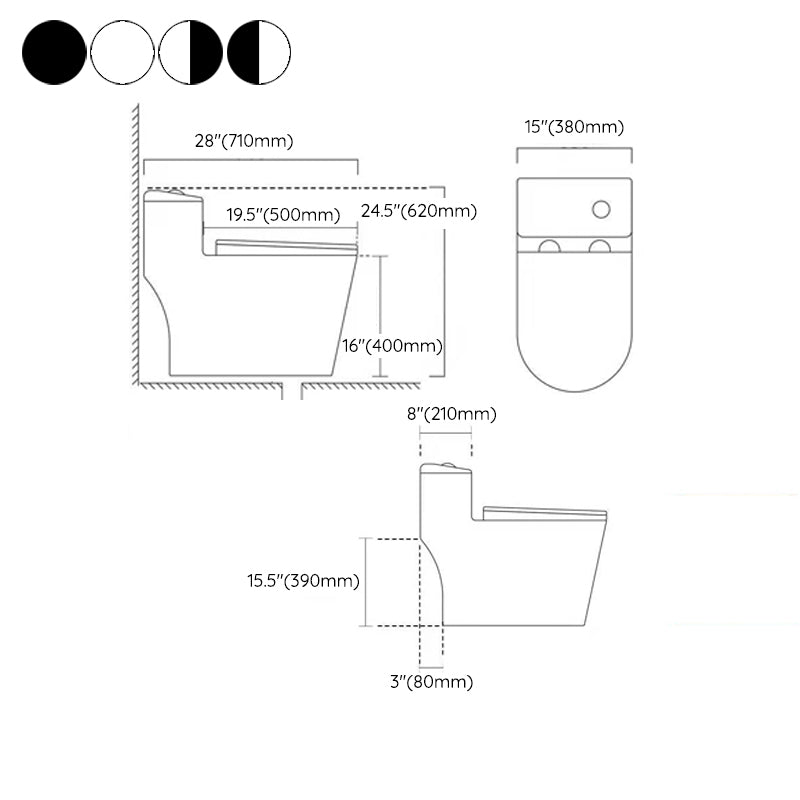 Indoor Ceramic Floor Mounted Toilet Modern All-In-One Toilet Bowl Clearhalo 'Bathroom Remodel & Bathroom Fixtures' 'Home Improvement' 'home_improvement' 'home_improvement_toilets' 'Toilets & Bidets' 'Toilets' 6719652