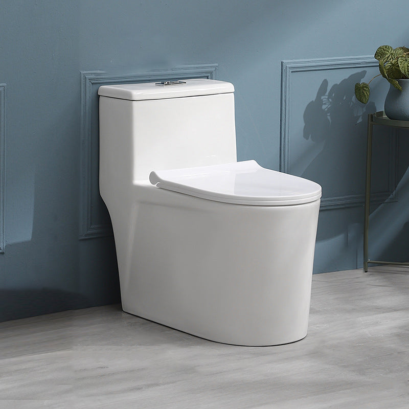 White Ceramic All-In-One Toilet Modern Floor Mounted Toilet Bowl 15"L x 27"W x 26"H 16" Clearhalo 'Bathroom Remodel & Bathroom Fixtures' 'Home Improvement' 'home_improvement' 'home_improvement_toilets' 'Toilets & Bidets' 'Toilets' 6719675