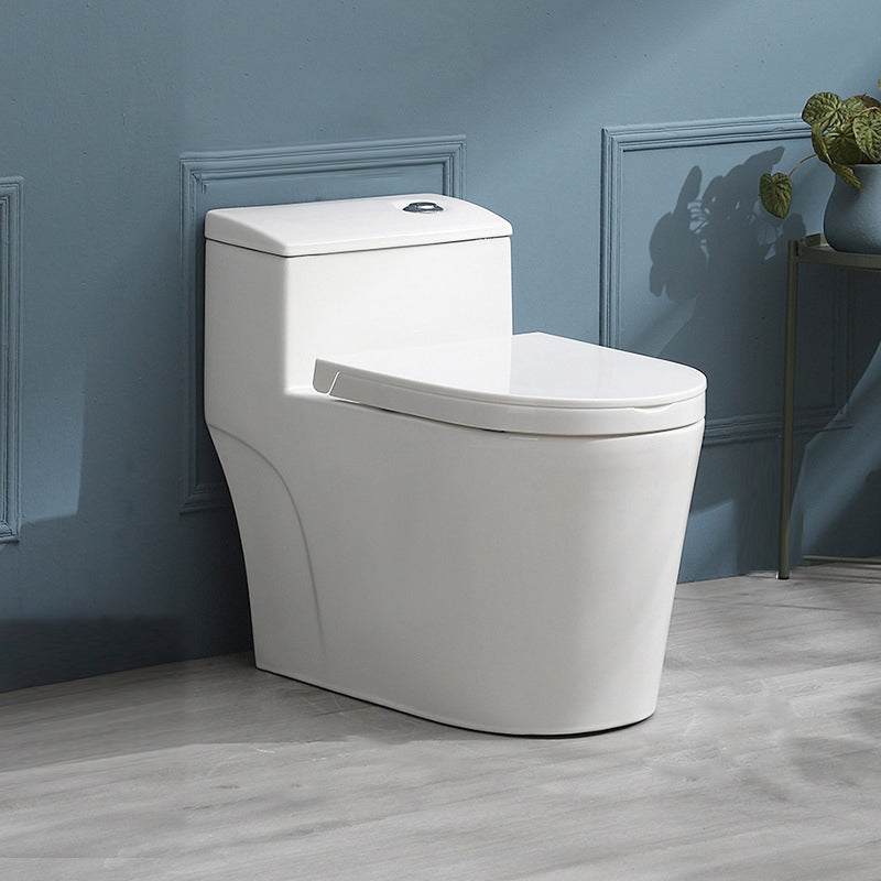 White Ceramic All-In-One Toilet Modern Floor Mounted Toilet Bowl 15"L x 28"W x 24"H Clearhalo 'Bathroom Remodel & Bathroom Fixtures' 'Home Improvement' 'home_improvement' 'home_improvement_toilets' 'Toilets & Bidets' 'Toilets' 6719677