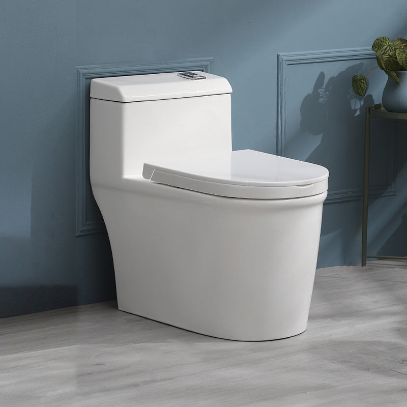 White Ceramic All-In-One Toilet Modern Floor Mounted Toilet Bowl 15"L x 28"W x 26"H 16" Clearhalo 'Bathroom Remodel & Bathroom Fixtures' 'Home Improvement' 'home_improvement' 'home_improvement_toilets' 'Toilets & Bidets' 'Toilets' 6719678