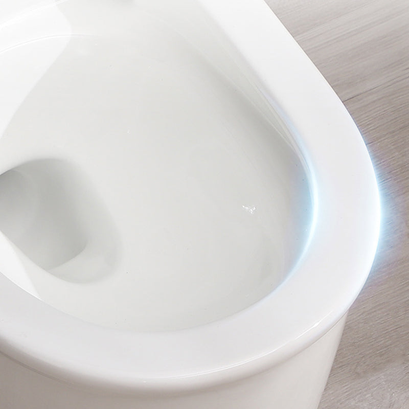 White Ceramic All-In-One Toilet Modern Floor Mounted Toilet Bowl Clearhalo 'Bathroom Remodel & Bathroom Fixtures' 'Home Improvement' 'home_improvement' 'home_improvement_toilets' 'Toilets & Bidets' 'Toilets' 6719680