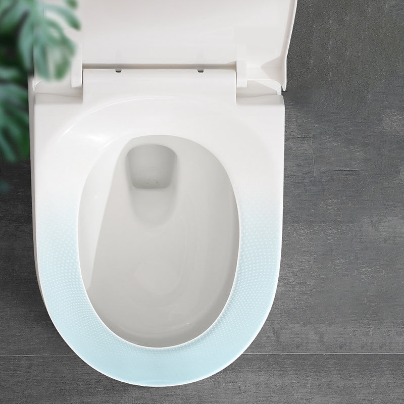 White Ceramic All-In-One Toilet Modern Floor Mounted Toilet Bowl Clearhalo 'Bathroom Remodel & Bathroom Fixtures' 'Home Improvement' 'home_improvement' 'home_improvement_toilets' 'Toilets & Bidets' 'Toilets' 6719684