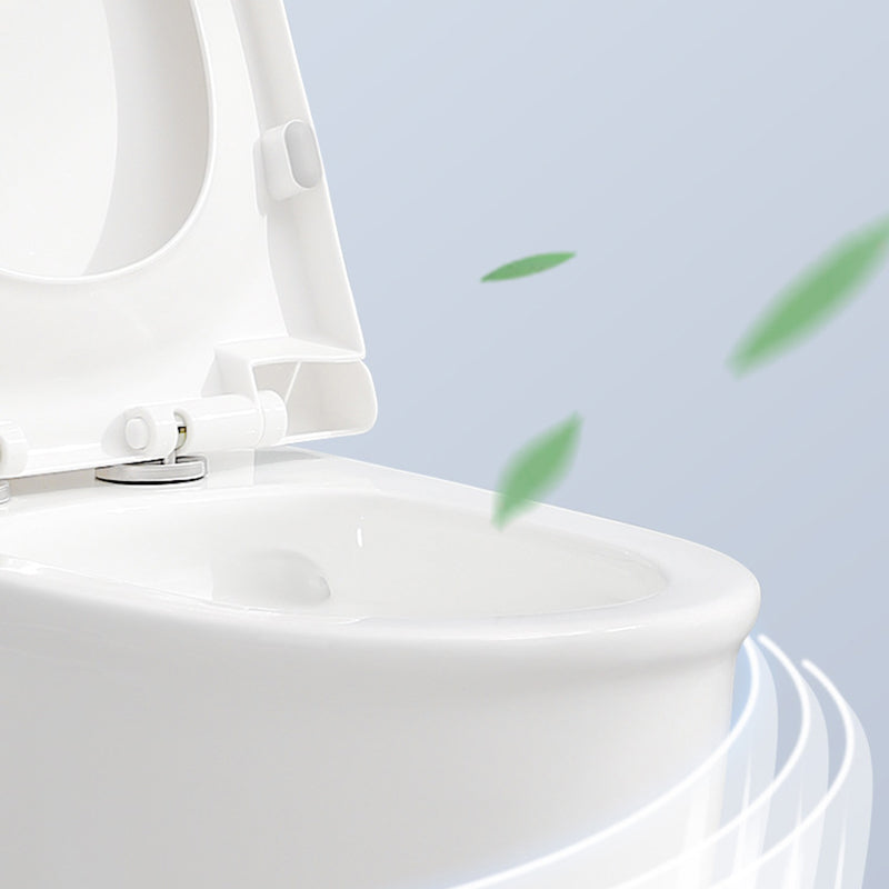 White Ceramic All-In-One Toilet Modern Floor Mounted Toilet Bowl Clearhalo 'Bathroom Remodel & Bathroom Fixtures' 'Home Improvement' 'home_improvement' 'home_improvement_toilets' 'Toilets & Bidets' 'Toilets' 6719688