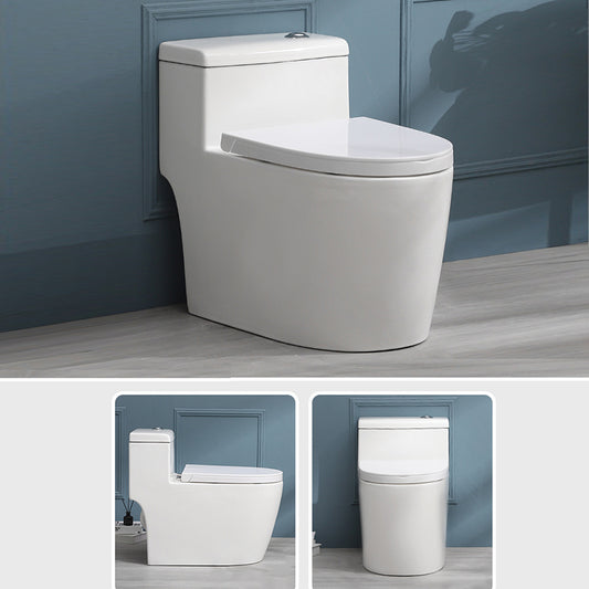 White Ceramic All-In-One Toilet Modern Floor Mounted Toilet Bowl Clearhalo 'Bathroom Remodel & Bathroom Fixtures' 'Home Improvement' 'home_improvement' 'home_improvement_toilets' 'Toilets & Bidets' 'Toilets' 6719690