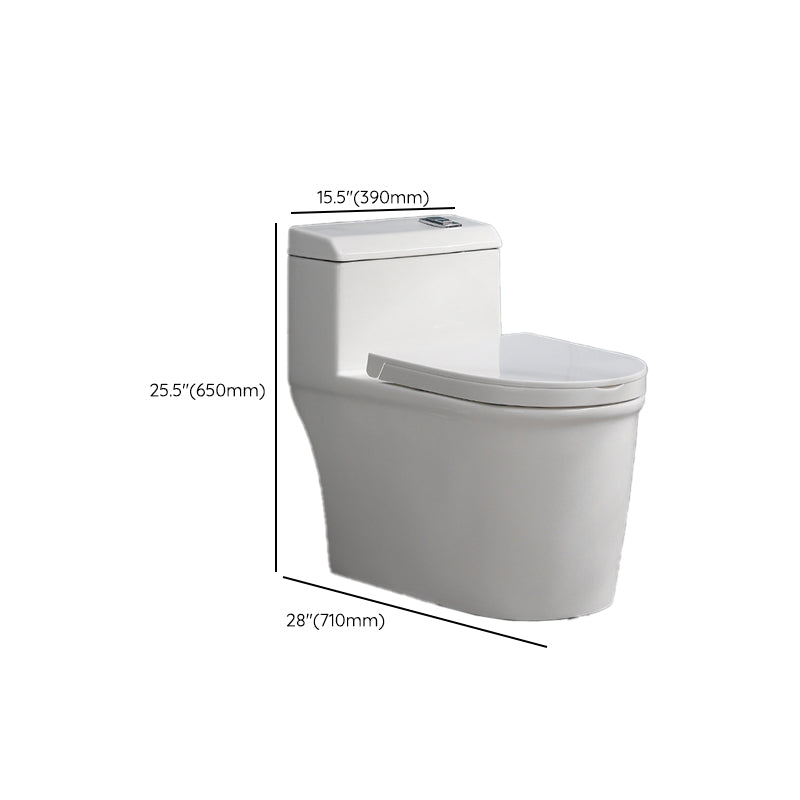 White Ceramic All-In-One Toilet Modern Floor Mounted Toilet Bowl Clearhalo 'Bathroom Remodel & Bathroom Fixtures' 'Home Improvement' 'home_improvement' 'home_improvement_toilets' 'Toilets & Bidets' 'Toilets' 6719692