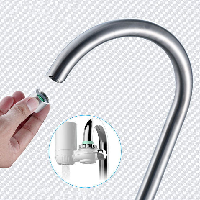 Modern 1-Handle Faucets 304 Stainless Steel with Water Dispenser Standard Kitchen Faucets Clearhalo 'Home Improvement' 'home_improvement' 'home_improvement_kitchen_faucets' 'Kitchen Faucets' 'Kitchen Remodel & Kitchen Fixtures' 'Kitchen Sinks & Faucet Components' 'kitchen_faucets' 6727237