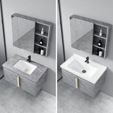 Contemporary Sink Vanity Mirror Cabinet Wall Mount Vanity Cabinet with Storage Shelving Clearhalo 'Bathroom Remodel & Bathroom Fixtures' 'Bathroom Vanities' 'bathroom_vanities' 'Home Improvement' 'home_improvement' 'home_improvement_bathroom_vanities' 6727900