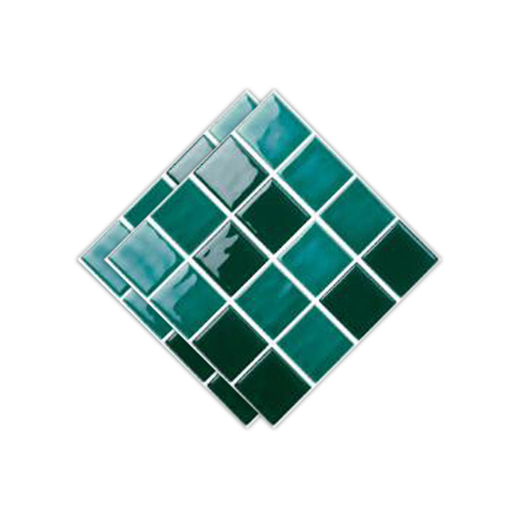 Peel & Stick Mosaic Tile Plastic Square Stain Resistant Peel and Stick Tiles for Shower Green Clearhalo 'Flooring 'Home Improvement' 'home_improvement' 'home_improvement_peel_stick_blacksplash' 'Peel & Stick Backsplash Tile' 'peel_stick_blacksplash' 'Walls & Ceilings' Walls and Ceiling' 6728154