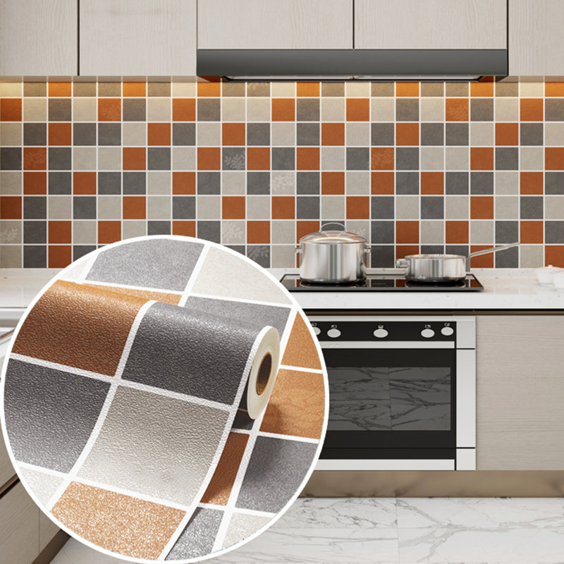 Modern Kitchen Backsplash Tile Waterproof Peel and Stick Mosaic Tile Orange Clearhalo 'Flooring 'Home Improvement' 'home_improvement' 'home_improvement_peel_stick_blacksplash' 'Peel & Stick Backsplash Tile' 'peel_stick_blacksplash' 'Walls & Ceilings' Walls and Ceiling' 6728276