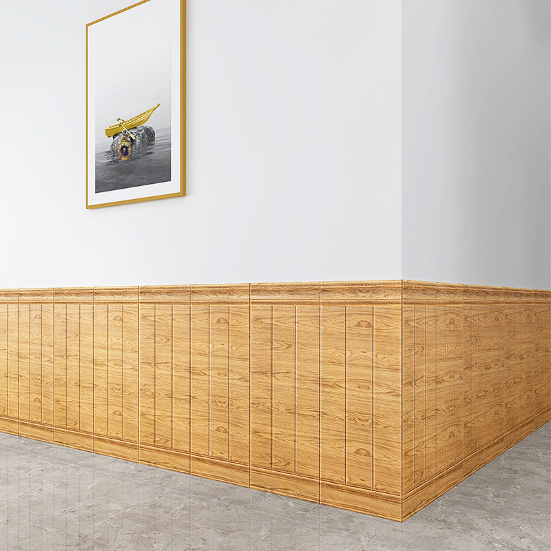 Industrial Wall Plank 3D Wood Grain Bathroom Living Room Wall Panels Set of 10 Yellow 100-Piece Set Clearhalo 'Flooring 'Home Improvement' 'home_improvement' 'home_improvement_wall_paneling' 'Wall Paneling' 'wall_paneling' 'Walls & Ceilings' Walls and Ceiling' 6728408