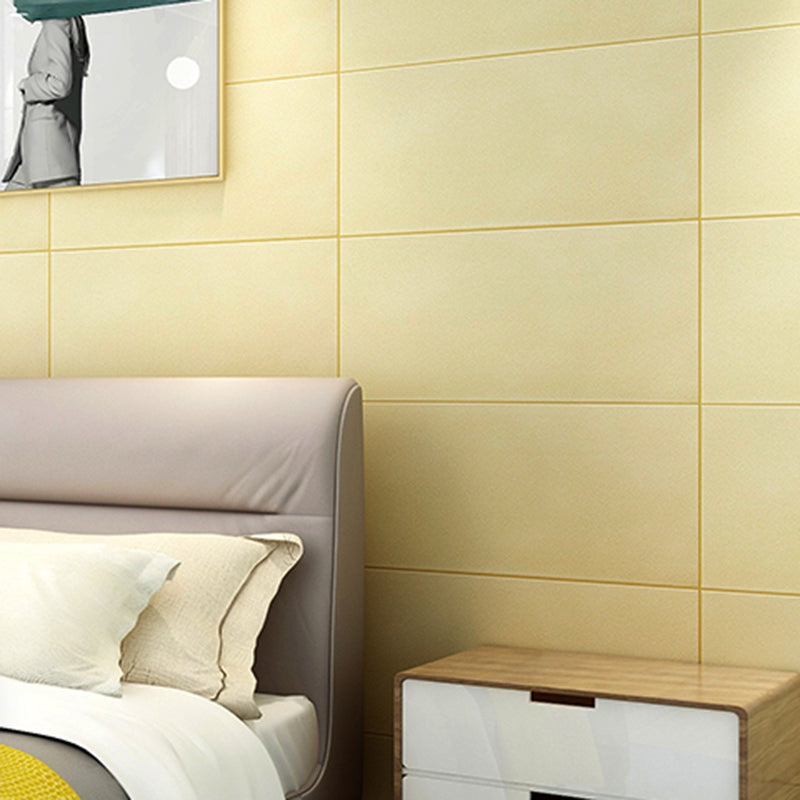 Glam Wall Paneling Peel and Stick Texture Effect Design Square Wall Panel Beige Clearhalo 'Flooring 'Home Improvement' 'home_improvement' 'home_improvement_wall_paneling' 'Wall Paneling' 'wall_paneling' 'Walls & Ceilings' Walls and Ceiling' 6728423