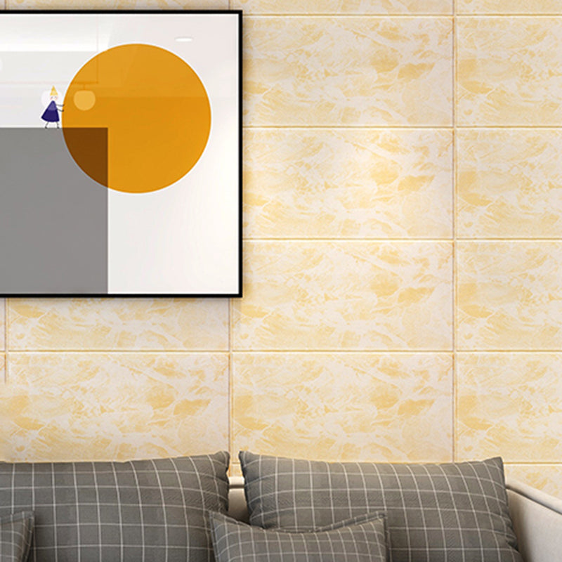Glam Wall Paneling Peel and Stick Texture Effect Design Square Wall Panel Yellow Clearhalo 'Flooring 'Home Improvement' 'home_improvement' 'home_improvement_wall_paneling' 'Wall Paneling' 'wall_paneling' 'Walls & Ceilings' Walls and Ceiling' 6728428