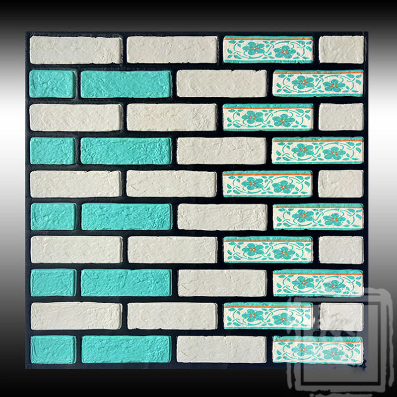 Industrial Style 3D Wall Plank Brick Wall Panels Peel Stick Installation White-Green Clearhalo 'Flooring 'Home Improvement' 'home_improvement' 'home_improvement_wall_paneling' 'Wall Paneling' 'wall_paneling' 'Walls & Ceilings' Walls and Ceiling' 6728465