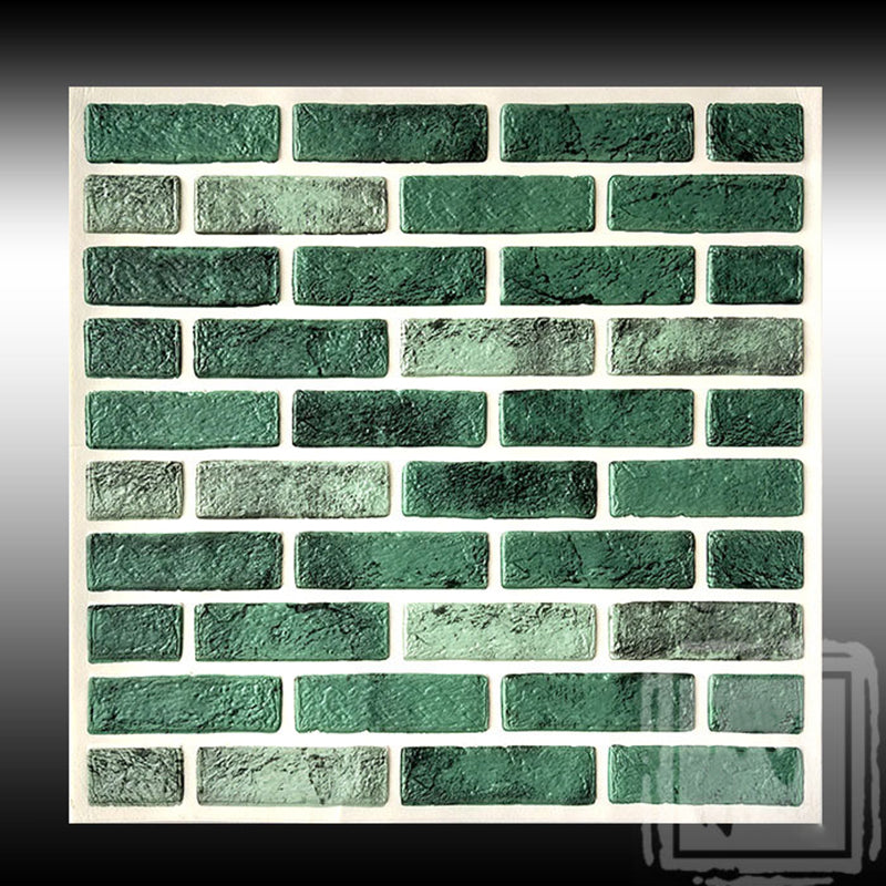 Industrial Style 3D Wall Plank Brick Wall Panels Peel Stick Installation Green Clearhalo 'Flooring 'Home Improvement' 'home_improvement' 'home_improvement_wall_paneling' 'Wall Paneling' 'wall_paneling' 'Walls & Ceilings' Walls and Ceiling' 6728479