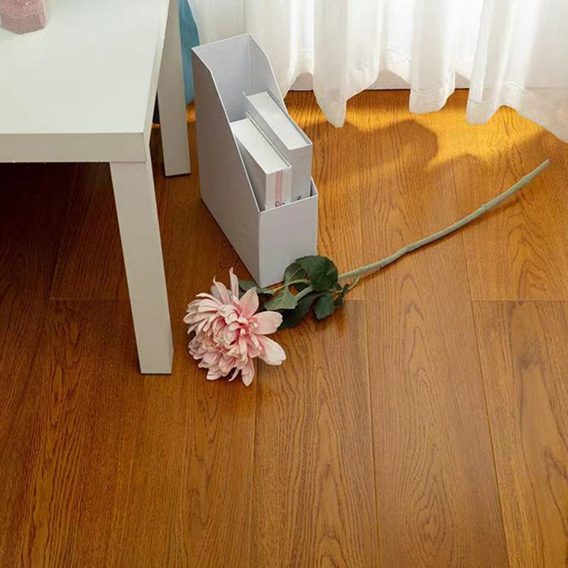 Modern Laminate Flooring Waterproof Click Lock Laminate Floor with Wax Coating Dark Brown Clearhalo 'Flooring 'Home Improvement' 'home_improvement' 'home_improvement_laminate_flooring' 'Laminate Flooring' 'laminate_flooring' Walls and Ceiling' 6728777