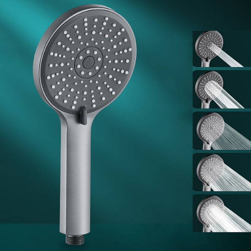 5-Spray Patterns Handheld Shower Head High Flow Wall-Mount Showerhead Silver/Gray Hand Shower None Clearhalo 'Bathroom Remodel & Bathroom Fixtures' 'Home Improvement' 'home_improvement' 'home_improvement_shower_heads' 'Shower Heads' 'shower_heads' 'Showers & Bathtubs Plumbing' 'Showers & Bathtubs' 6729083