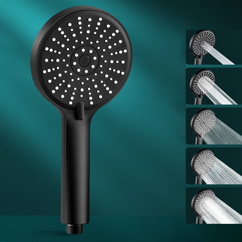 5-Spray Patterns Handheld Shower Head High Flow Wall-Mount Showerhead Black Hand Shower None Clearhalo 'Bathroom Remodel & Bathroom Fixtures' 'Home Improvement' 'home_improvement' 'home_improvement_shower_heads' 'Shower Heads' 'shower_heads' 'Showers & Bathtubs Plumbing' 'Showers & Bathtubs' 6729087