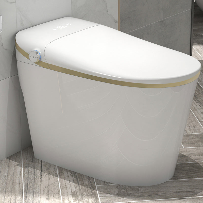 Modern Indoor Siphon Jet Toilet Bowl Floor Mounted All-In-One Toilet White/ Gold Clearhalo 'Bathroom Remodel & Bathroom Fixtures' 'Home Improvement' 'home_improvement' 'home_improvement_toilets' 'Toilets & Bidets' 'Toilets' 6730300