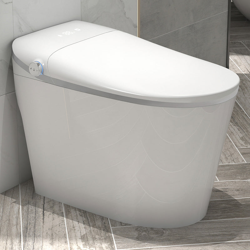 Modern Indoor Siphon Jet Toilet Bowl Floor Mounted All-In-One Toilet White/Silver Clearhalo 'Bathroom Remodel & Bathroom Fixtures' 'Home Improvement' 'home_improvement' 'home_improvement_toilets' 'Toilets & Bidets' 'Toilets' 6730302