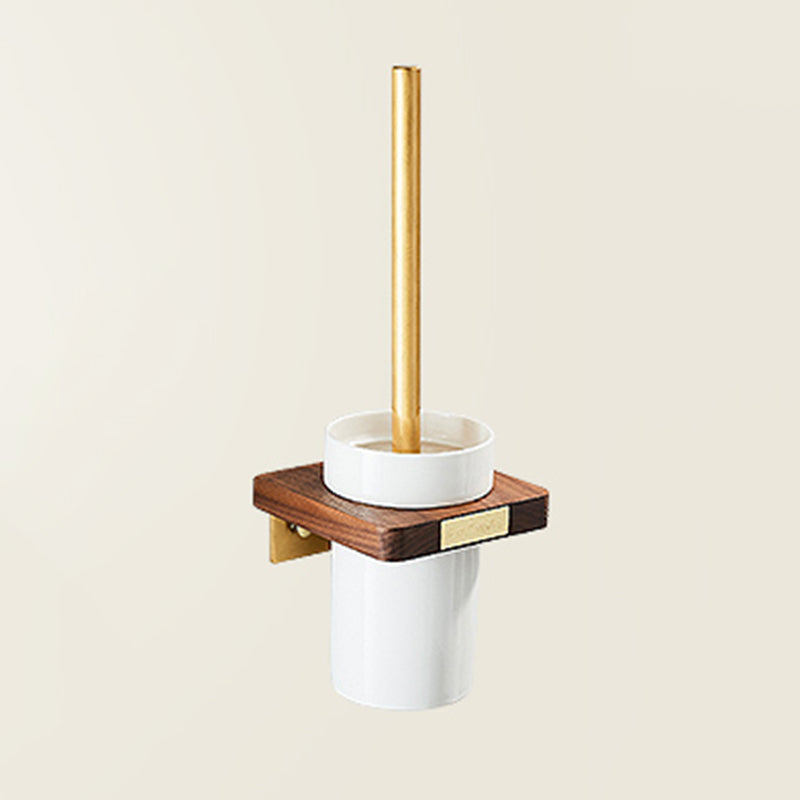 Modern Gold Bath Hardware Set Bath Shelf Paper Holder Bathroom Accessory Set Toilet Brush Clearhalo 'Bathroom Hardware Sets' 'Bathroom Hardware' 'Bathroom Remodel & Bathroom Fixtures' 'bathroom_hardware_sets' 'Home Improvement' 'home_improvement' 'home_improvement_bathroom_hardware_sets' 6737804