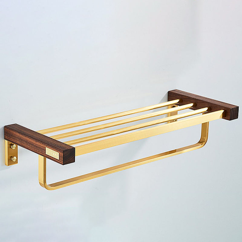 Modern Gold Bath Hardware Set Bath Shelf Paper Holder Bathroom Accessory Set Clearhalo 'Bathroom Hardware Sets' 'Bathroom Hardware' 'Bathroom Remodel & Bathroom Fixtures' 'bathroom_hardware_sets' 'Home Improvement' 'home_improvement' 'home_improvement_bathroom_hardware_sets' 6737821