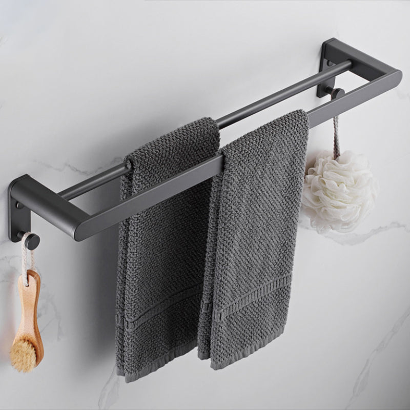 Modern Stainless Steel Towel Ring Bathroom Set Bath Shelf Bath Hardware Set Clearhalo 'Bathroom Hardware Sets' 'Bathroom Hardware' 'Bathroom Remodel & Bathroom Fixtures' 'bathroom_hardware_sets' 'Home Improvement' 'home_improvement' 'home_improvement_bathroom_hardware_sets' 6737853