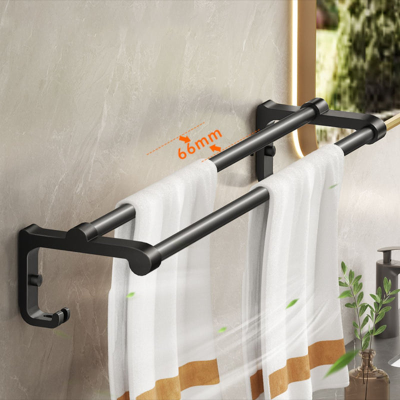 Modern Bathroom Set Matte Black Bath Shelf Towel Bar Bathroom Accessory Kit Clearhalo 'Bathroom Hardware Sets' 'Bathroom Hardware' 'Bathroom Remodel & Bathroom Fixtures' 'bathroom_hardware_sets' 'Home Improvement' 'home_improvement' 'home_improvement_bathroom_hardware_sets' 6737909