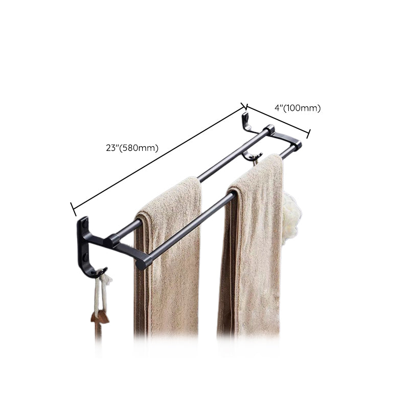 Modern Bathroom Accessory Kit Black Soap Dish Bath Shelf Bathroom Set Clearhalo 'Bathroom Hardware Sets' 'Bathroom Hardware' 'Bathroom Remodel & Bathroom Fixtures' 'bathroom_hardware_sets' 'Home Improvement' 'home_improvement' 'home_improvement_bathroom_hardware_sets' 6738032