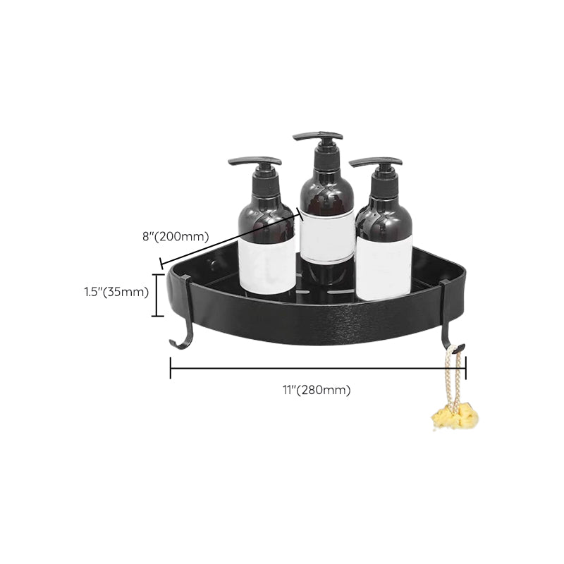 Modern Bathroom Accessory Kit Black Soap Dish Bath Shelf Bathroom Set Clearhalo 'Bathroom Hardware Sets' 'Bathroom Hardware' 'Bathroom Remodel & Bathroom Fixtures' 'bathroom_hardware_sets' 'Home Improvement' 'home_improvement' 'home_improvement_bathroom_hardware_sets' 6738033