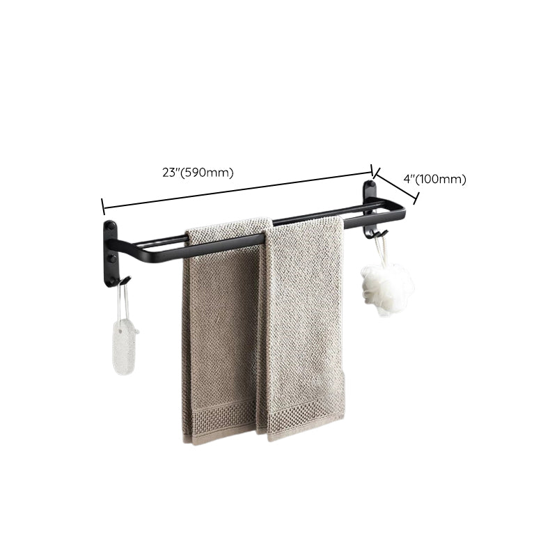 Modern Bathroom Accessory Kit Black Soap Dish Bath Shelf Bathroom Set Clearhalo 'Bathroom Hardware Sets' 'Bathroom Hardware' 'Bathroom Remodel & Bathroom Fixtures' 'bathroom_hardware_sets' 'Home Improvement' 'home_improvement' 'home_improvement_bathroom_hardware_sets' 6738036