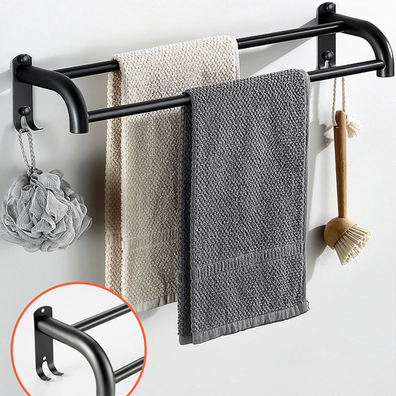 Modern Bathroom Hardware Black Paper Holder Bath Shelf Bathroom Accessory Kit Clearhalo 'Bathroom Hardware Sets' 'Bathroom Hardware' 'Bathroom Remodel & Bathroom Fixtures' 'bathroom_hardware_sets' 'Home Improvement' 'home_improvement' 'home_improvement_bathroom_hardware_sets' 6738050