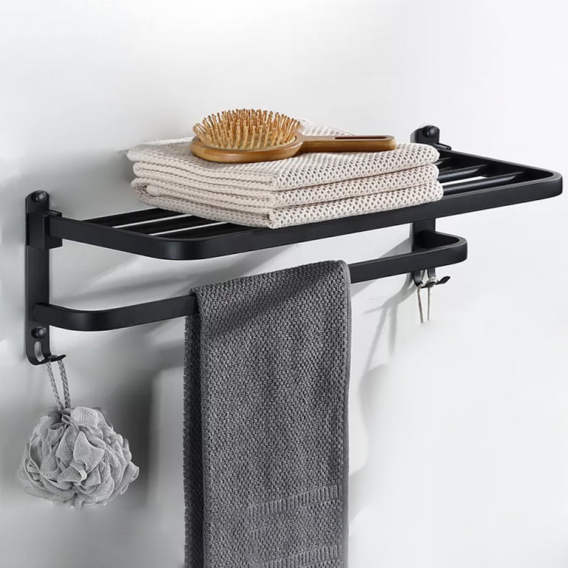 Modern Bathroom Hardware Black Paper Holder Bath Shelf Bathroom Accessory Kit Clearhalo 'Bathroom Hardware Sets' 'Bathroom Hardware' 'Bathroom Remodel & Bathroom Fixtures' 'bathroom_hardware_sets' 'Home Improvement' 'home_improvement' 'home_improvement_bathroom_hardware_sets' 6738070