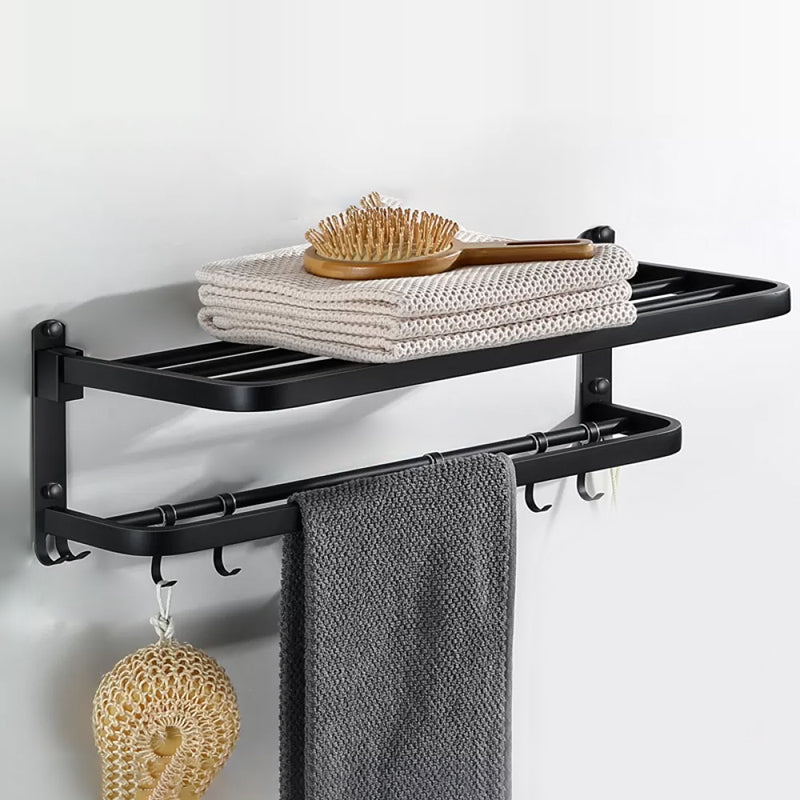 Modern Bathroom Hardware Black Paper Holder Bath Shelf Bathroom Accessory Kit Clearhalo 'Bathroom Hardware Sets' 'Bathroom Hardware' 'Bathroom Remodel & Bathroom Fixtures' 'bathroom_hardware_sets' 'Home Improvement' 'home_improvement' 'home_improvement_bathroom_hardware_sets' 6738071