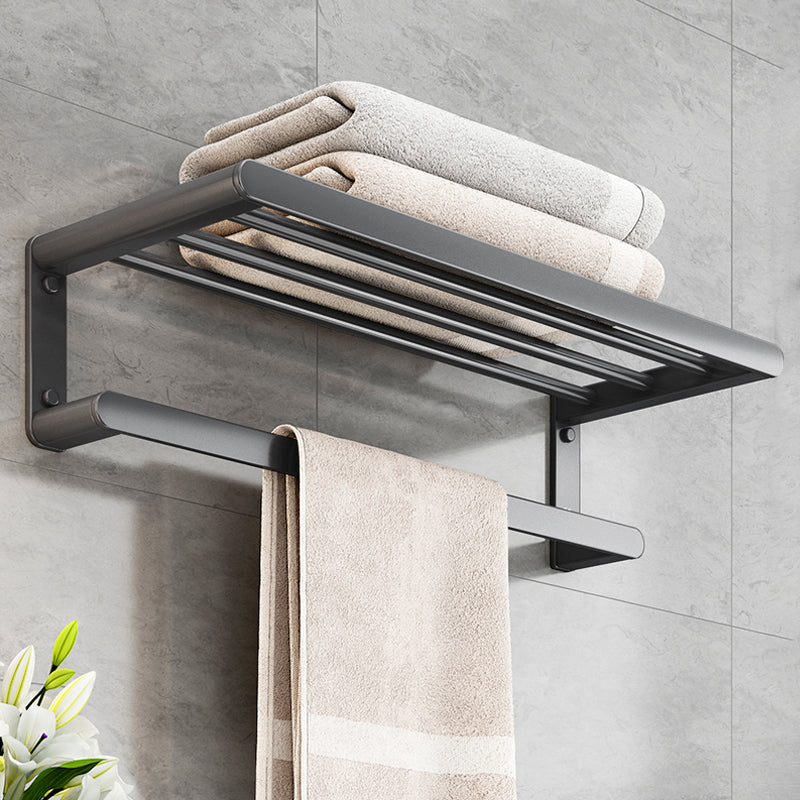 Matte Gray Bathroom Hardware Set Modern Bathroom Accessory Kit Towel Rack (24"L) Clearhalo 'Bathroom Hardware Sets' 'Bathroom Hardware' 'Bathroom Remodel & Bathroom Fixtures' 'bathroom_hardware_sets' 'Home Improvement' 'home_improvement' 'home_improvement_bathroom_hardware_sets' 6738092