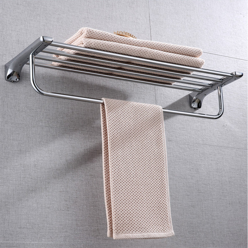 Modern Bathroom Hardware Paper Holder Bath Shelf Silver Bathroom Accessory Kit Clearhalo 'Bathroom Hardware Sets' 'Bathroom Hardware' 'Bathroom Remodel & Bathroom Fixtures' 'bathroom_hardware_sets' 'Home Improvement' 'home_improvement' 'home_improvement_bathroom_hardware_sets' 6738204