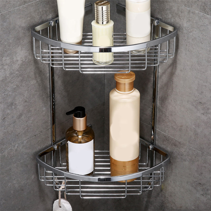 Modern Bathroom Hardware Paper Holder Bath Shelf Silver Bathroom Accessory Kit Clearhalo 'Bathroom Hardware Sets' 'Bathroom Hardware' 'Bathroom Remodel & Bathroom Fixtures' 'bathroom_hardware_sets' 'Home Improvement' 'home_improvement' 'home_improvement_bathroom_hardware_sets' 6738209