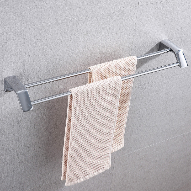 Modern Bathroom Hardware Paper Holder Bath Shelf Silver Bathroom Accessory Kit Clearhalo 'Bathroom Hardware Sets' 'Bathroom Hardware' 'Bathroom Remodel & Bathroom Fixtures' 'bathroom_hardware_sets' 'Home Improvement' 'home_improvement' 'home_improvement_bathroom_hardware_sets' 6738211