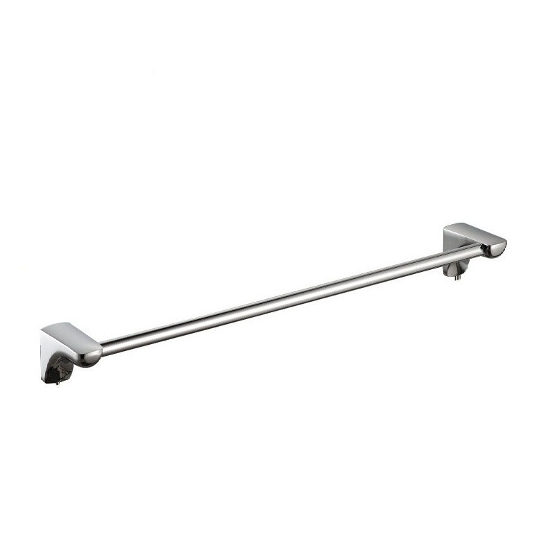 Modern Bathroom Hardware Paper Holder Bath Shelf Silver Bathroom Accessory Kit Towel Bar (Single Rod) Clearhalo 'Bathroom Hardware Sets' 'Bathroom Hardware' 'Bathroom Remodel & Bathroom Fixtures' 'bathroom_hardware_sets' 'Home Improvement' 'home_improvement' 'home_improvement_bathroom_hardware_sets' 6738221