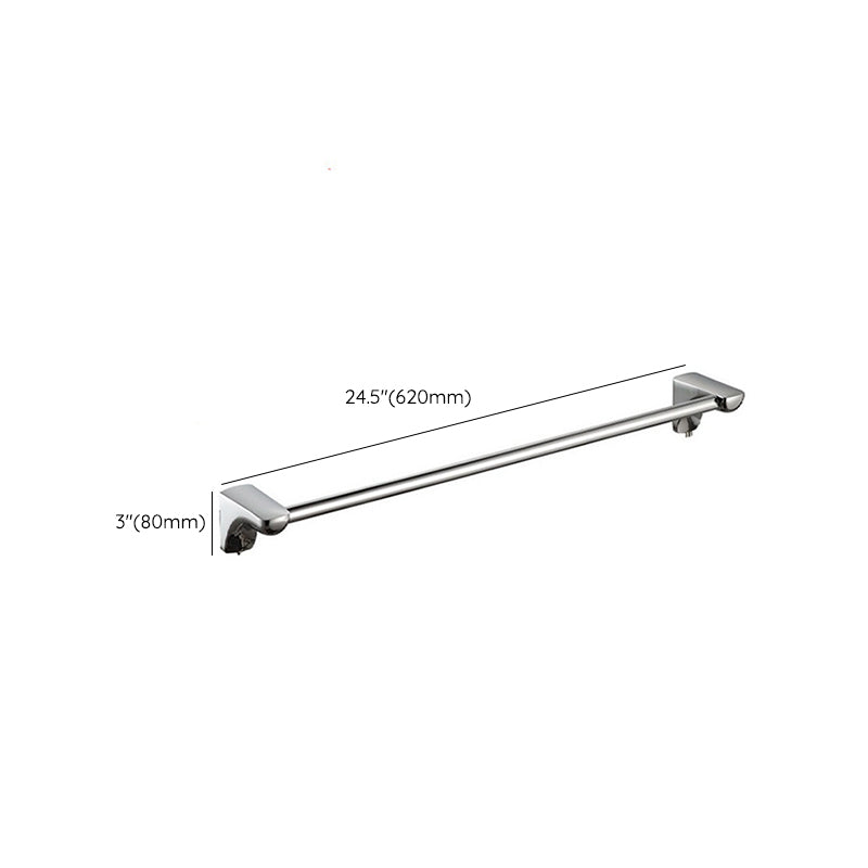 Modern Bathroom Hardware Paper Holder Bath Shelf Silver Bathroom Accessory Kit Clearhalo 'Bathroom Hardware Sets' 'Bathroom Hardware' 'Bathroom Remodel & Bathroom Fixtures' 'bathroom_hardware_sets' 'Home Improvement' 'home_improvement' 'home_improvement_bathroom_hardware_sets' 6738229