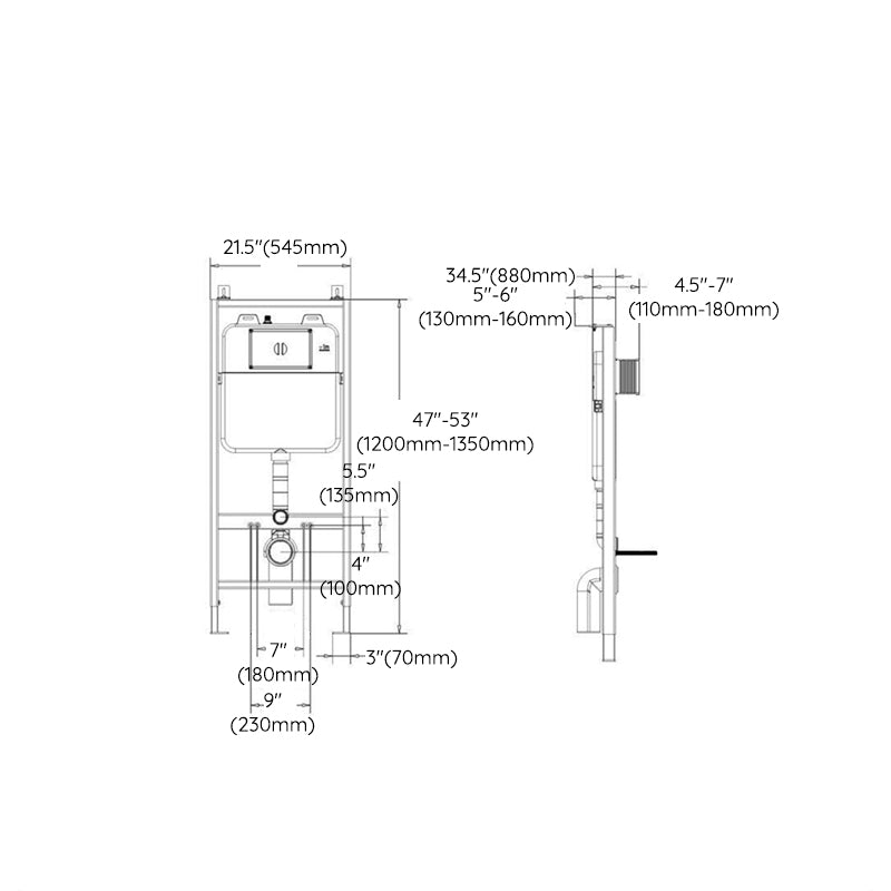 Modern Wall Mount Toilet Bowl One-Piece Urine Toilet for Washroom Clearhalo 'Bathroom Remodel & Bathroom Fixtures' 'Home Improvement' 'home_improvement' 'home_improvement_toilets' 'Toilets & Bidets' 'Toilets' 6741057