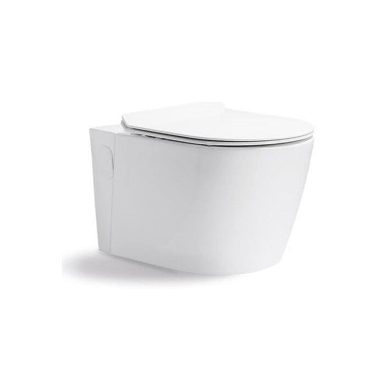 Modern White Siphon Jet Flush Toilet One-Piece Wall-mount Toilet for Bathroom Clearhalo 'Bathroom Remodel & Bathroom Fixtures' 'Home Improvement' 'home_improvement' 'home_improvement_toilets' 'Toilets & Bidets' 'Toilets' 6741321